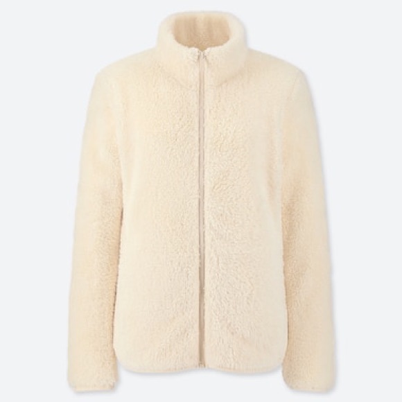 Uniqlo Women Fleece Jacket - White - Picture 1 of 4